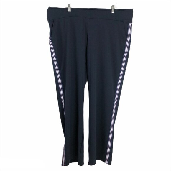 Zaggora Runway Pants Navy Blue With Side Striped‎ - Picture 1 of 8